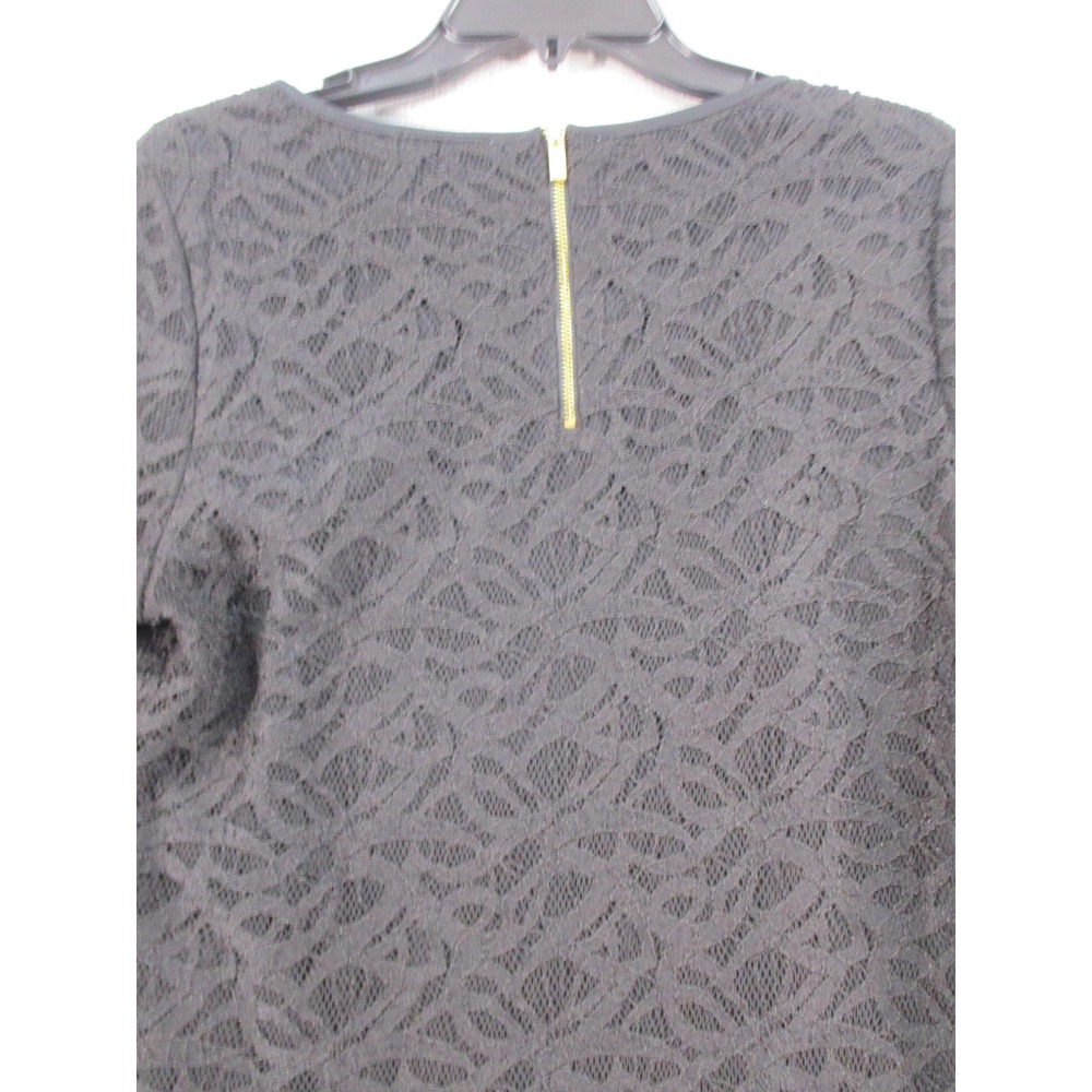 Calvin Klein Womens Black Lace Bell Sleeve Top Blouse M7DHP852 Size Medium - Picture 8 of 10